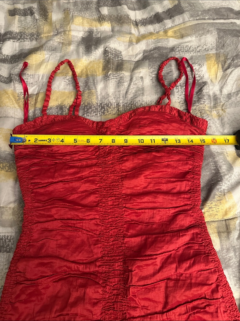 BCBGMaxAzria Red Ruched Slip Mini Dress - Picture 6 of 6